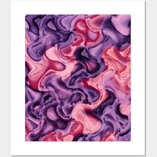 Purple And Pink Abstract Art Posters and Art